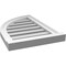 Ekena Millwork Quarter Round Top Left Surface Mount PVC Gable Vent w/ 2"W x 2"P Brickmould Sill Frame, 16"W x 24"H GVPQL16X2403SF - alternate 3